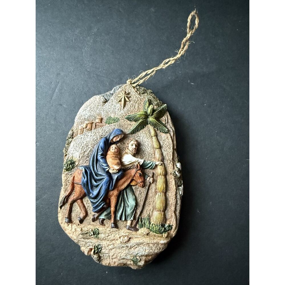 Kurt Adler Dimensional Nativity Ornament New Traveling To Bethlehem